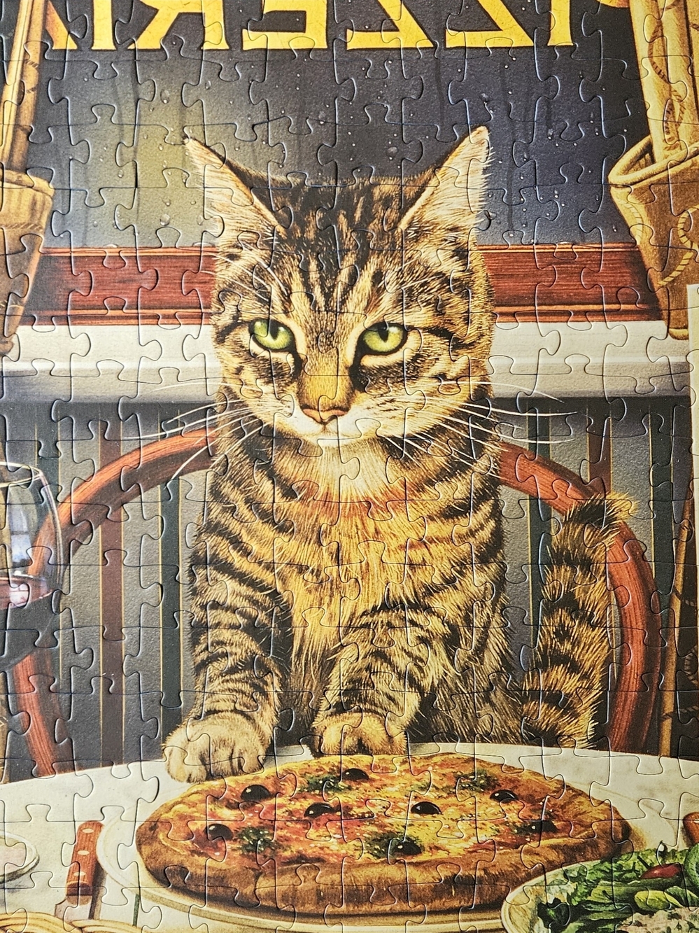 Ravensburger 300-Piece Cat at Dinner Puzzle - Blue/White Box - Picture 3 of 3